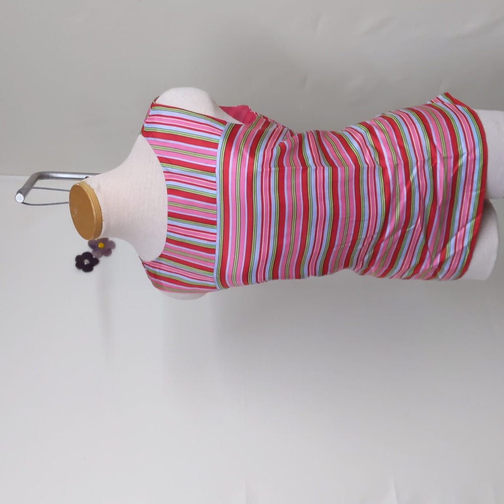 Talbot's Silk Sleeveless Blouse Pink Stripe 12P